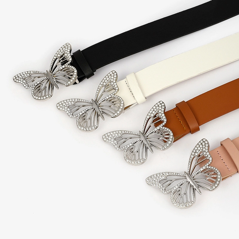 pave butterfly buckle belts